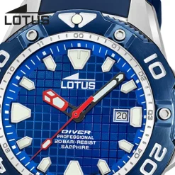 Lotus Herrenuhr Silikon blau Lotus Classic Armbanduhr UL18927/B