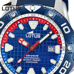 Lotus Herrenuhr Silikon blau Lotus Classic Armbanduhr UL18927/2