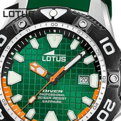 Lotus Herrenuhr Silikon grün Lotus Classic Armbanduhr UL18927/3
