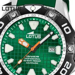 Lotus Herrenuhr Silikon grün Lotus Classic Armbanduhr UL18927/C