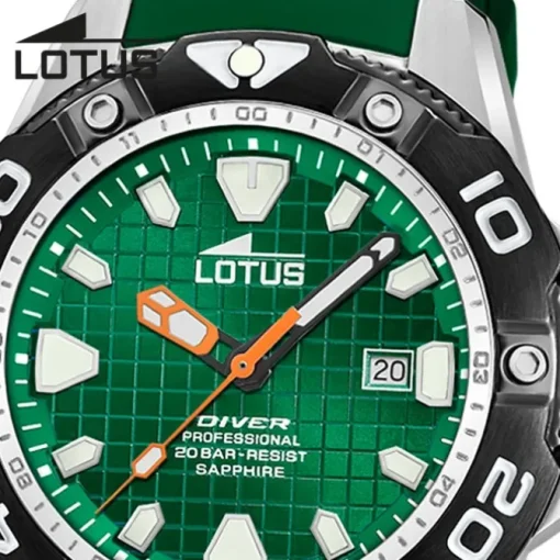 Lotus Herrenuhr Silikon grün Lotus Classic Armbanduhr UL18927/C