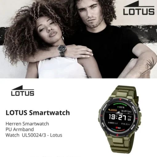Lotus Herrenuhr Silikon grün Lotus Multifunktion Armbanduhr UL50024/3