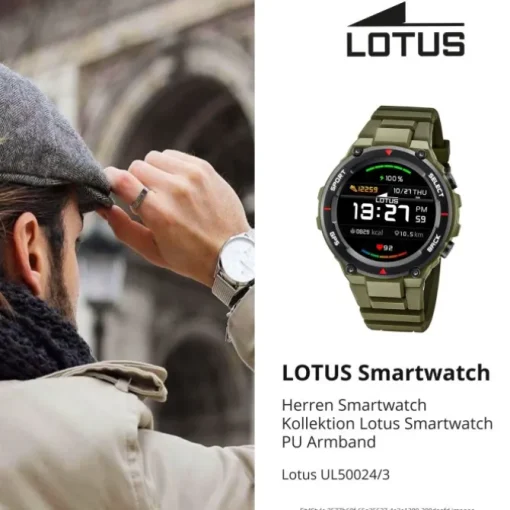 Lotus Herrenuhr Silikon grün Lotus Multifunktion Armbanduhr UL50024/3