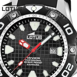Lotus Herrenuhr Silikon schwarz Lotus Classic Armbanduhr UL18927/D