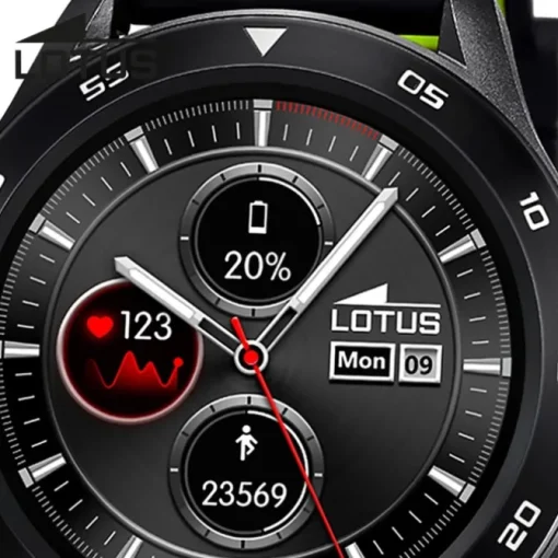 Lotus Herrenuhr Silikon schwarz grün grau Multifunktion Armbanduhr UL50013/1