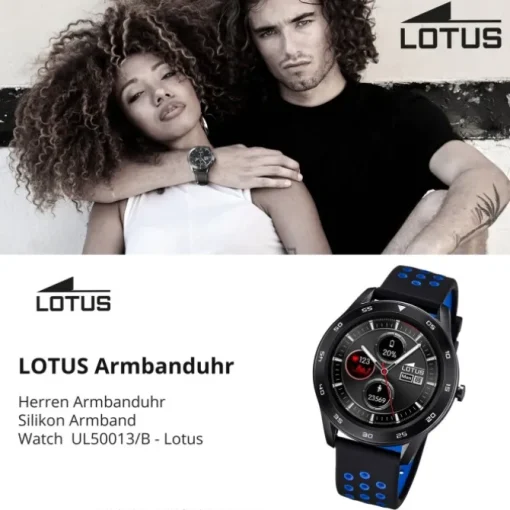 Lotus Herrenuhr Silikon schwarz blau hellgrün Multifunktion Armbanduhr UL50013/B