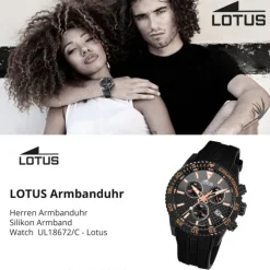 Lotus Herrenuhr Silikon schwarz Lotus Classic Armbanduhr UL18672/C