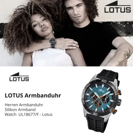 Lotus Herrenuhr Silikon schwarz Lotus Classic Armbanduhr UL18677/F