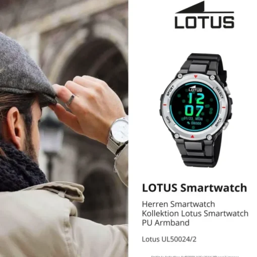 Lotus Herrenuhr Silikon schwarz Lotus Multifunktion Armbanduhr UL50024/2