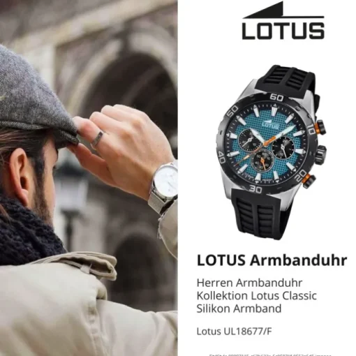 Lotus Herrenuhr Silikon schwarz Lotus Classic Armbanduhr UL18677/F