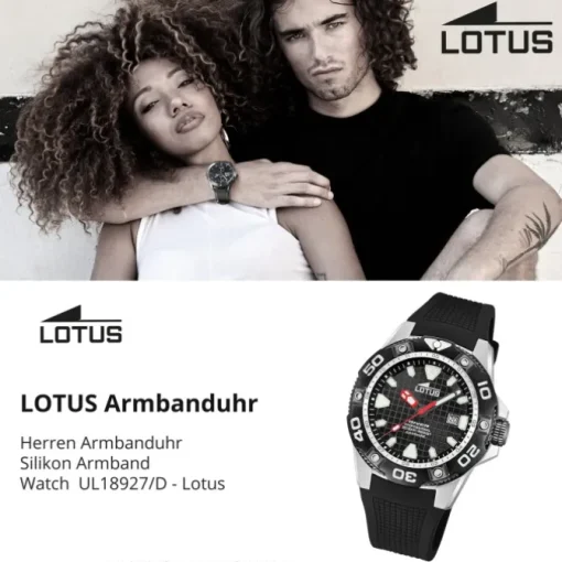 Lotus Herrenuhr Silikon schwarz Lotus Classic Armbanduhr UL18927/D