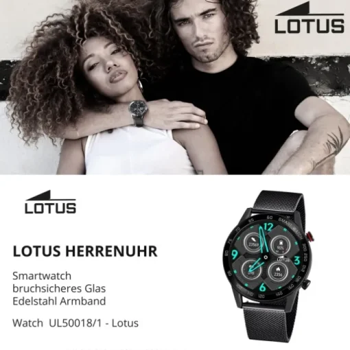 Lotus Herrenuhr Smartwatch Smartwatch Edelstahl schwarz UL50018/1
