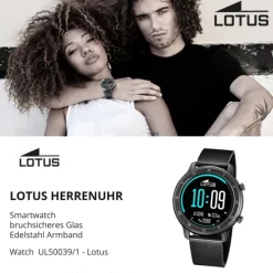Lotus Herrenuhr Smartwatch Smartwatch Edelstahl schwarz UL50039/1