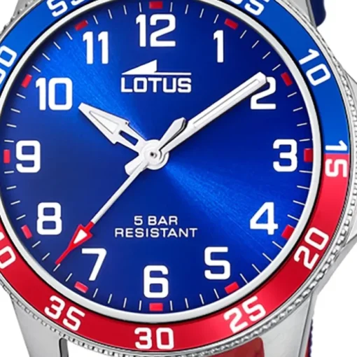 Lotus Jugend Armbanduhr Junior 18787/1 Analog Leder blau rot UL18787/1