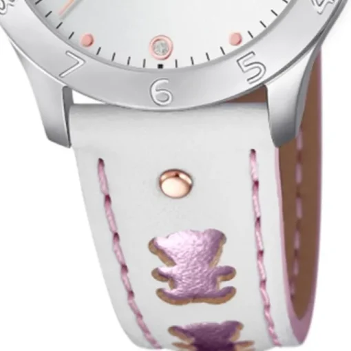 LOTUS Jugend Armbanduhr Junior 18657/B Quarz Leder weiß UL18657/B