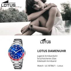 Lotus Jugend Armbanduhr Junior 18786/1 Analog Edelstahl silber UL18786/1