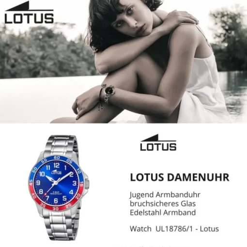 Lotus Jugend Armbanduhr Junior 18786/1 Analog Edelstahl silber UL18786/1