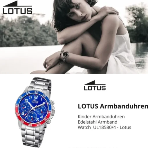 Lotus Jugend Kinderuhr Edelstahl silber Lotus Junior Armbanduhr UL18580/4