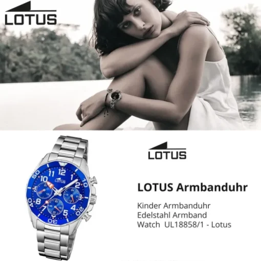 Lotus Jugend Kinderuhr Edelstahl silber Lotus Classic Armbanduhr UL18858/1