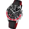 Lotus Jugend Kinderuhr Leder schwarz rot Lotus Junior Armbanduhr UL18581/5