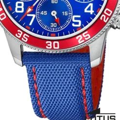 Lotus Jugend Kinderuhr Leder blaurot Lotus Junior Armbanduhr UL18581/4