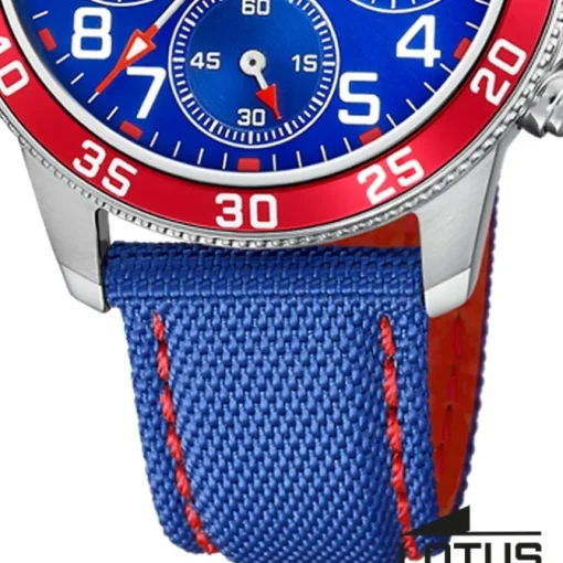 Lotus Jugend Kinderuhr Leder blaurot Lotus Junior Armbanduhr UL18581/4