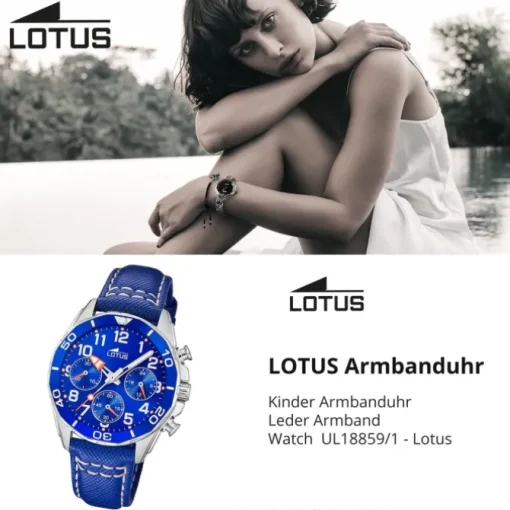 Lotus Jugend Kinderuhr Leder blau Lotus Classic Armbanduhr UL18859/1