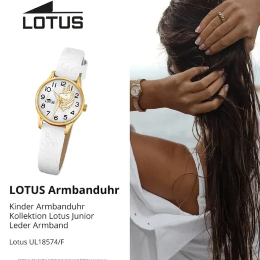 Lotus Jugend Kinderuhr Leder weiß Lotus Junior Armbanduhr UL18574/F