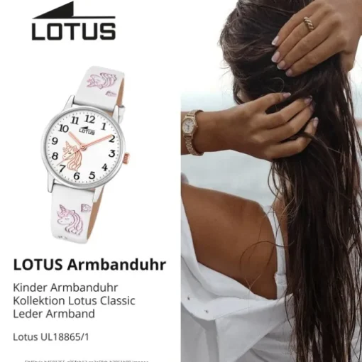 Lotus Jugend Kinderuhr Leder weiß Lotus Classic Armbanduhr UL18865/1
