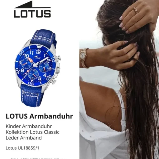 Lotus Jugend Kinderuhr Leder blau Lotus Classic Armbanduhr UL18859/1