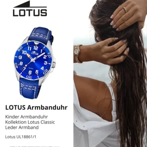 Lotus Jugend Kinderuhr Leder blau Lotus Classic Armbanduhr UL18861/1