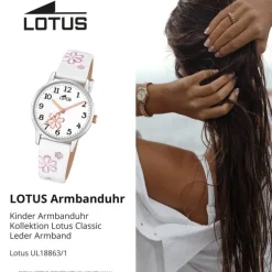 Lotus Jugend Kinderuhr Leder weiß Lotus Classic Armbanduhr UL18863/1