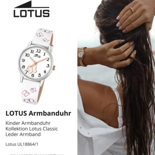 Lotus Jugend Kinderuhr Leder weiß Lotus Classic Armbanduhr UL18864/1