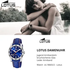 Lotus Jugenduhr Junior Armbanduhr Leder blau UL18665/2