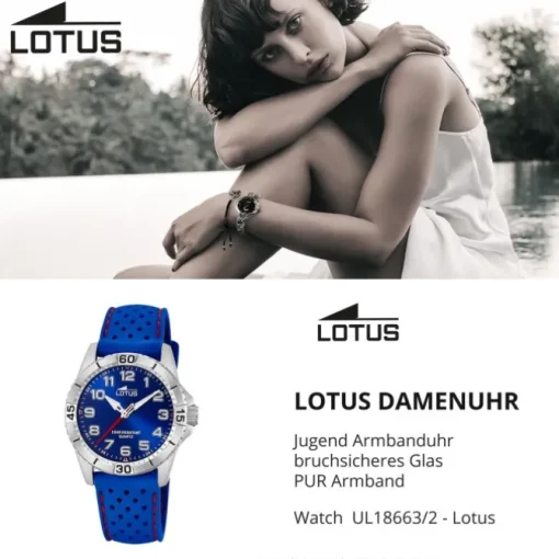 Lotus Jugenduhr Junior Armbanduhr PU blau UL18663/2