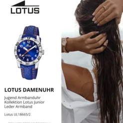 Lotus Jugenduhr Junior Armbanduhr Leder blau UL18665/2
