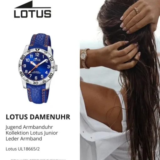Lotus Jugenduhr Junior Armbanduhr Leder blau UL18665/2