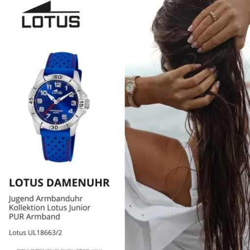 Lotus Jugenduhr Junior Armbanduhr PU blau UL18663/2