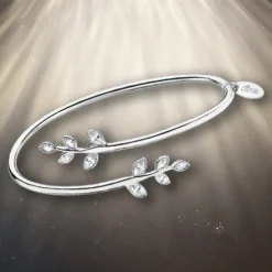 LOTUS Silver - Damen Armreif Zweige weiß aus 925 Silber JLP1783-2-1