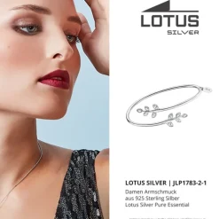 LOTUS Silver - Damen Armreif Zweige weiß aus 925 Silber JLP1783-2-1