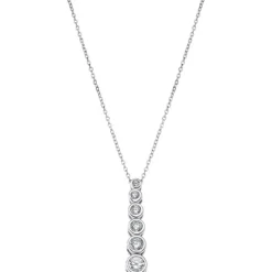 LOTUS Silver - Damen Halskette Zirkonia weiß aus 925 Silber JLP1915-1-1