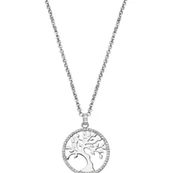 LOTUS Silver - Damen Halskette Lebensbaum weiß aus 925 Silber JLP1778-1-1