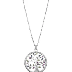 LOTUS Silver - Damen Halskette Lebensbaum farbig aus 925 Silber JLP1896-1-1