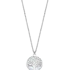 LOTUS Silver - Damen Halskette Lebensbaum perlmutt aus 925 Silber JLP1678-1-1