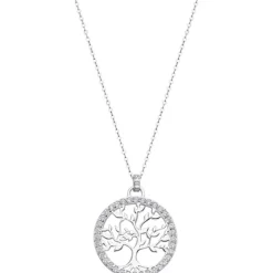 LOTUS Silver - Damen Halskette Lebensbaum weiß aus 925 Silber JLP1746-1-1