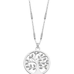 LOTUS Silver - Damen Halskette Lebensbaum weiß aus 925 Silber JLP1892-1-1