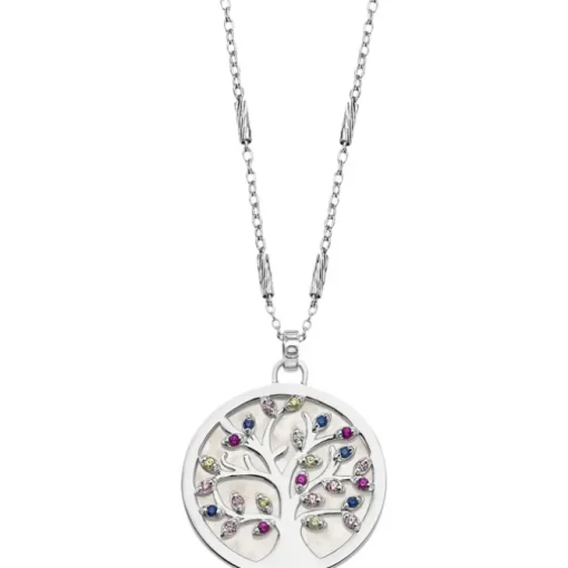 LOTUS Silver - Damen Halskette Lebensbaum farbig aus 925 Silber JLP1889-1-1