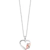 LOTUS Silver - Damen Halskette Herzen weiß, rosevergoldet 925 Silber JLP1596-1-1
