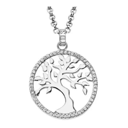 LOTUS Silver - Damen Halskette Lebensbaum weiß aus 925 Silber JLP1778-1-1