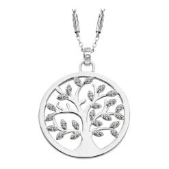 LOTUS Silver - Damen Halskette Lebensbaum weiß aus 925 Silber JLP1892-1-1